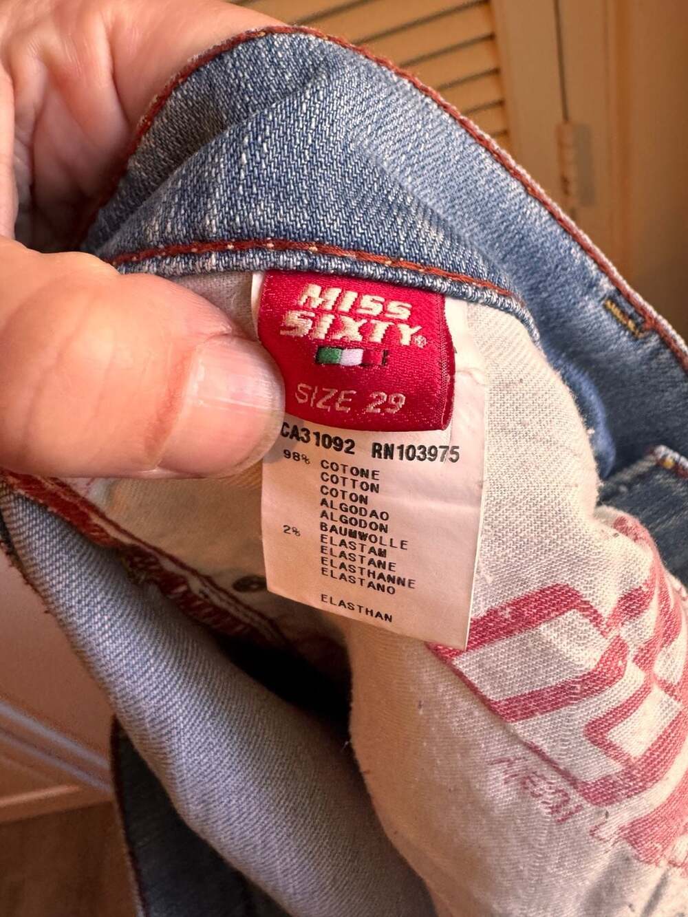 Miss Sixty Vintage Y2K Low Rise Bootcut Light Wash Jeans Size 29 - Picture 4 of 8